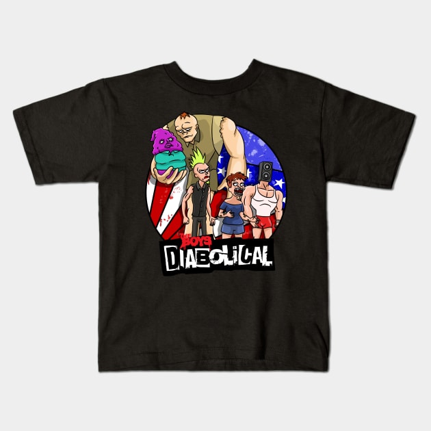 the boys diabolical Kids T-Shirt by super villain